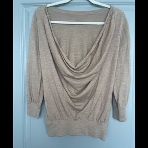 Moda International. Scoop back sweater.